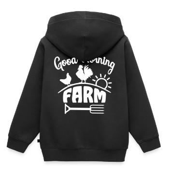 Farm Farmer Agriculture Farm Chicken Rooster - Kids Premium Organic Hoodie - black - Back - AI Model Kid Male (0cm)