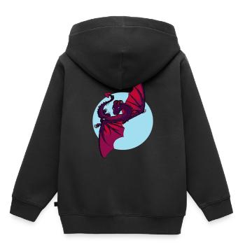 Mister Dragounet - Sweat Premium à capuche enfant bio - noir - Dos - AI Model Kid Male (0cm)