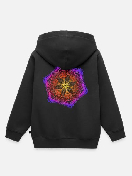 Mandala - Kinder Premium Organic Hoodie - Schwarz