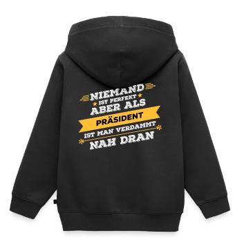 Präsident Beruf Geschenk - Kinder Premium Organic Hoodie - Schwarz - Hinten - AI Model Kid Male (0cm)