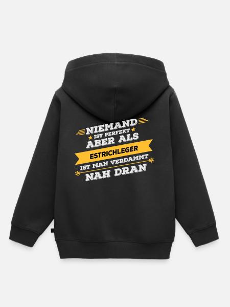 Estrichleger Beruf Geschenk - Kinder Premium Organic Hoodie - Schwarz