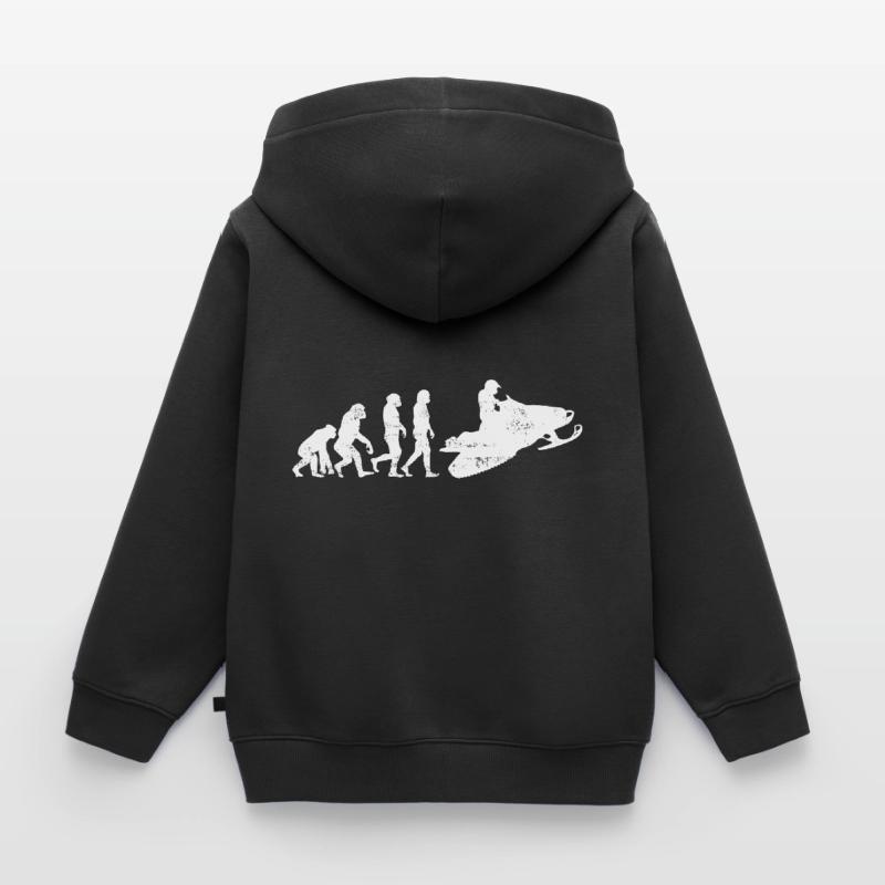 Snowmobile evolution gift snow sledge Kids Premium Organic Hoodie