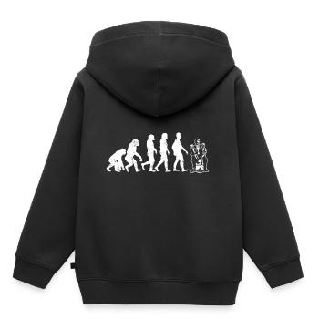 Puppenspieler evolution geschenk puppe animateur - Kinder Premium Organic Hoodie - Schwarz - Hinten - AI Model Kid Male (0cm)