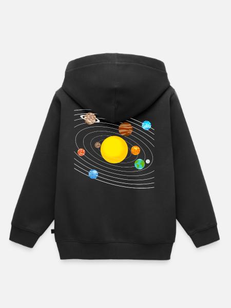 Sonnensystem - Kinder Premium Organic Hoodie - Schwarz