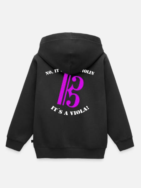 Viola - Kinder Premium Organic Hoodie - Schwarz