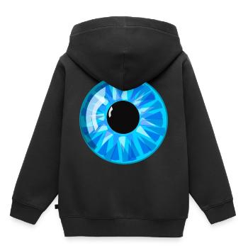 œil - Sweat Premium à capuche enfant bio - noir - Dos - AI Model Kid Male (0cm)