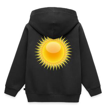 soleil arc-en-ciel nuages soleil météo cloud50 - Sweat Premium à capuche enfant bio - noir - Dos - AI Model Kid Male (0cm)