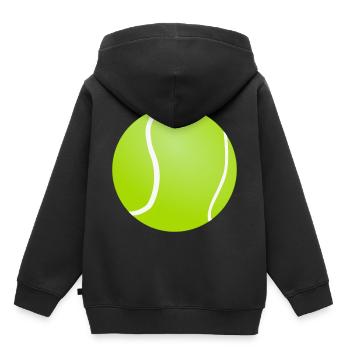 Balle de tennis - Sweat Premium à capuche enfant bio - noir - Dos - AI Model Kid Male (0cm)