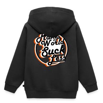 sentiments positifs pulvérisent T-shirt - Sweat Premium à capuche enfant bio - noir - Dos - AI Model Kid Male (0cm)