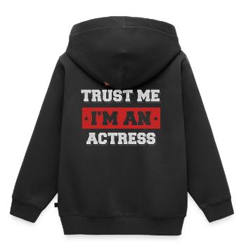 Trust me I'm an actress - Kids Premium Organic Hoodie - black - Back - AI Model Kid Male (0cm)