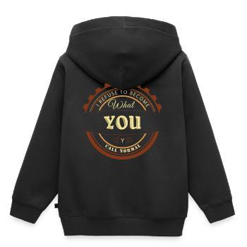 individuel spruch wortspiel geschenk super cool - Kinder Premium Organic Hoodie - Schwarz - Hinten - AI Model Kid Male (0cm)