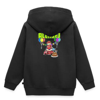 Feuerwehr Aleksej Geschenk - Kinder Premium Organic Hoodie - Schwarz - Hinten - AI Model Kid Male (0cm)