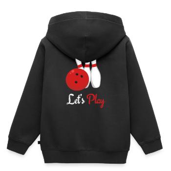 bowling - Sweat Premium à capuche enfant bio - noir - Dos - AI Model Kid Male (0cm)