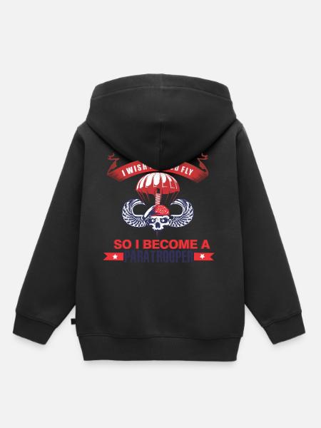 Paratrooper - Kinder Premium Organic Hoodie - Schwarz