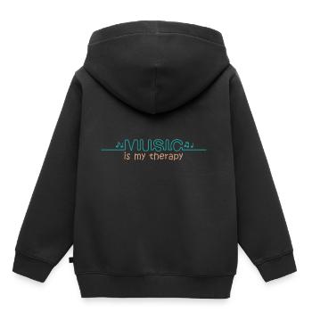 music is my therapy - Music is my therapy - Kids Premium Organic Hoodie - black - Back - AI Model Kid Male (0cm)