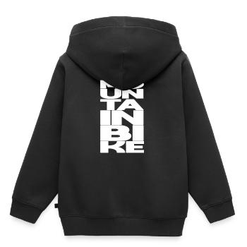 Mountainbike - Kinder Premium Organic Hoodie - Schwarz - Hinten - AI Model Kid Male (0cm)