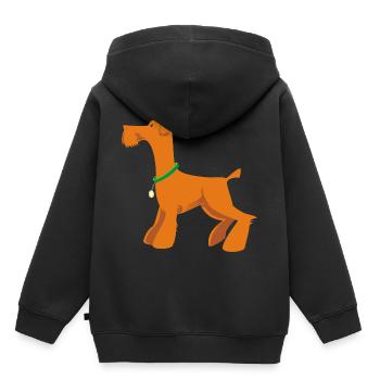 Beau design intemporel pour tous les amoureux des chiens - Sweat Premium à capuche enfant bio - noir - Dos - AI Model Kid Male (0cm)