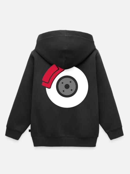 Scheibenbremse mit Bremssattel - Kinder Premium Organic Hoodie - Schwarz