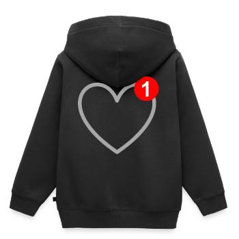 The love - message - SMS - in love - Kids Premium Organic Hoodie - black - Back - AI Model Kid Male (0cm)