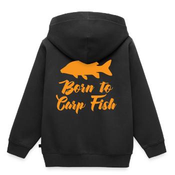 Angler - Angelsport - Karpfen - Geschenk - Kinder Premium Organic Hoodie - Schwarz - Hinten - AI Model Kid Male (0cm)