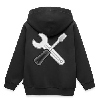 Handwerker - Kinder Premium Organic Hoodie - Schwarz - Hinten - AI Model Kid Male (0cm)