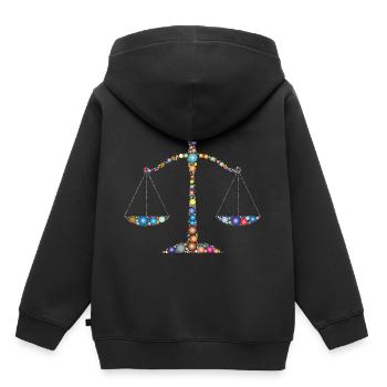 rechtsanwalt anwalt lawyer judge richter law justi - Kinder Premium Organic Hoodie - Schwarz - Hinten - AI Model Kid Male (0cm)