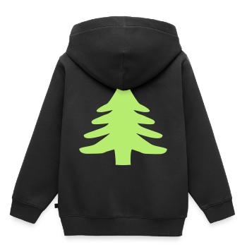 Tannenbaum - Kinder Premium Organic Hoodie - Schwarz - Hinten - AI Model Kid Male (0cm)