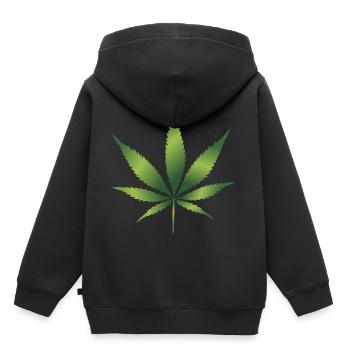 herbes thym romarin persil origan aneth - Sweat Premium à capuche enfant bio - noir - Dos - AI Model Kid Male (0cm)