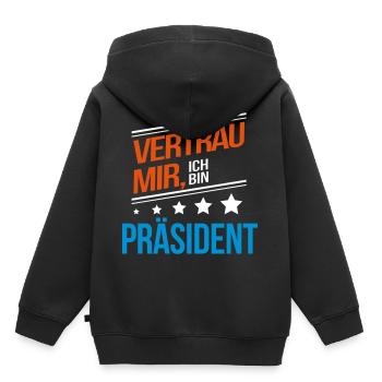 Präsident Beruf Geschenk - Kinder Premium Organic Hoodie - Schwarz - Hinten - AI Model Kid Male (0cm)