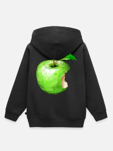Apfel,Kunst,Obst - Kinder Premium Organic Hoodie - Schwarz