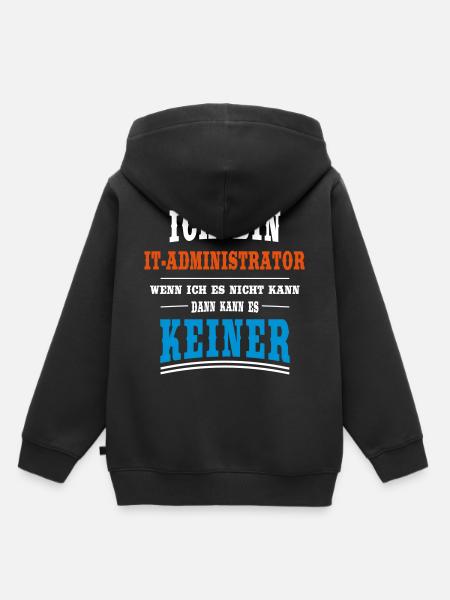 IT - Administrator Beruf - Kinder Premium Organic Hoodie - Schwarz