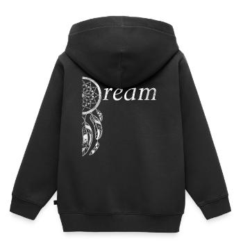 Dream Traum Feder Traumfänger Indianer indianisch - Kinder Premium Organic Hoodie - Schwarz - Hinten - AI Model Kid Male (0cm)