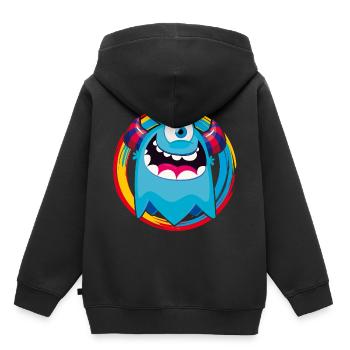funny little monster - Kids Premium Organic Hoodie - black - Back - AI Model Kid Male (0cm)