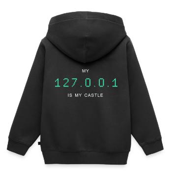 Linux T-Shirt für Linux Geeks - Kinder Premium Organic Hoodie - Schwarz - Hinten - AI Model Kid Male (0cm)