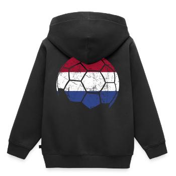 Netherlands Soccer Ball Fußball - Kinder Premium Organic Hoodie - Schwarz - Hinten - AI Model Kid Male (0cm)