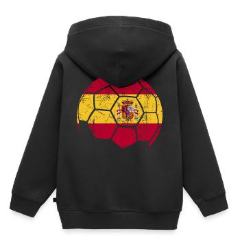 Spain Soccer Ball Fußball - Kinder Premium Organic Hoodie - Schwarz - Hinten - AI Model Kid Male (0cm)