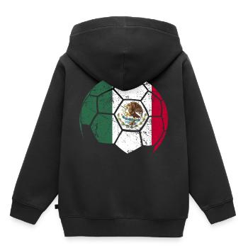 Mexico Soccer Ball Fußball - Kinder Premium Organic Hoodie - Schwarz - Hinten - AI Model Kid Male (0cm)