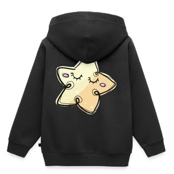 ASTERISK - Sweat Premium à capuche enfant bio - noir - Dos - AI Model Kid Male (0cm)