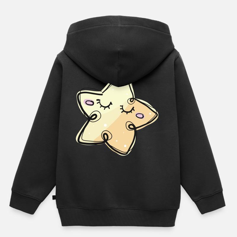 ASTERISK - Sweat Premium à capuche enfant bio - noir
