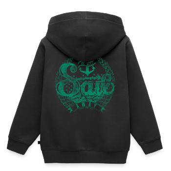 Segel weg2 - Kinder Premium Organic Hoodie - Schwarz - Hinten - AI Model Kid Male (0cm)