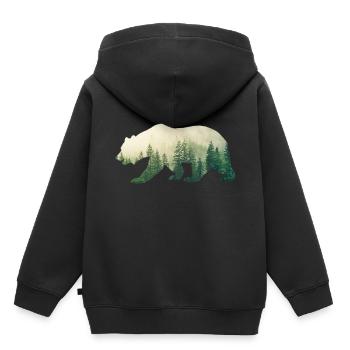 Grizzly Bear - Kids Premium Organic Hoodie - black - Back - AI Model Kid Male (0cm)