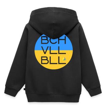 BeachVolleyBall (édition ronde) - Sweat Premium à capuche enfant bio - noir - Dos - AI Model Kid Male (0cm)