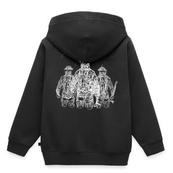Pompier pompier - Sweat Premium à capuche enfant bio - noir - Dos - AI Model Kid Male (0cm)