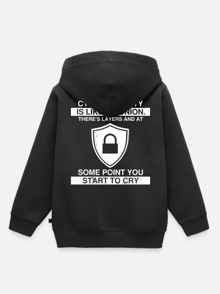 Cyber Security Design voor IT-beveiliging en hackers - Kinder Premium hoodie biologisch - zwart