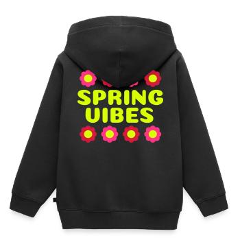 Spring vibes (eight flowers) - Kids Premium Organic Hoodie - black - Back - AI Model Kid Male (0cm)