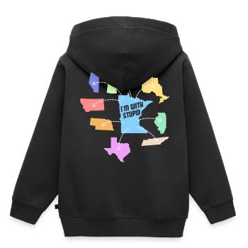 Minnesota Staaten Design für stolze Minnesotaner - Kinder Premium Organic Hoodie - Schwarz - Hinten - AI Model Kid Male (0cm)