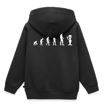 Alien Außeridrischer Sci-Fi – Evolution - Kinder Premium Organic Hoodie - Schwarz - Hinten - AI Model Kid Male (0cm)