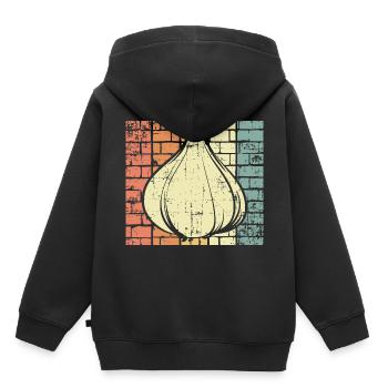 Ail - Sweat Premium à capuche enfant bio - noir - Dos - AI Model Kid Male (0cm)