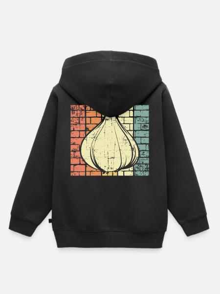 Knoblauch - Kinder Premium Organic Hoodie - Schwarz