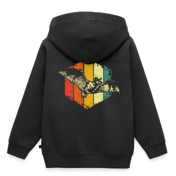 Chauve-souris - Sweat Premium à capuche enfant bio - noir - Dos - AI Model Kid Male (0cm)